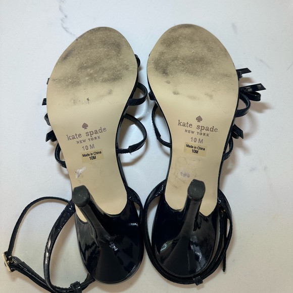 Kate Spade | Navy Patent Leather Strappy Heels - Picture 9 of 10